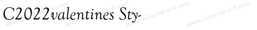 C2022valentines Sty字体转换